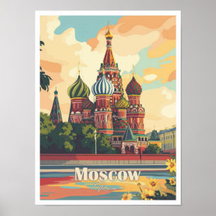 Moskau Russland Kunstwerk - Darstellung des Ortes Poster