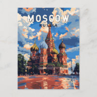 Moskau Russland Reisekunst Vintag