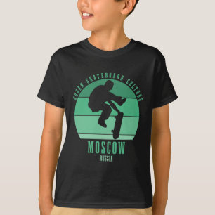 Moskau Russland Skateboarder Urne Skateboarding T-Shirt