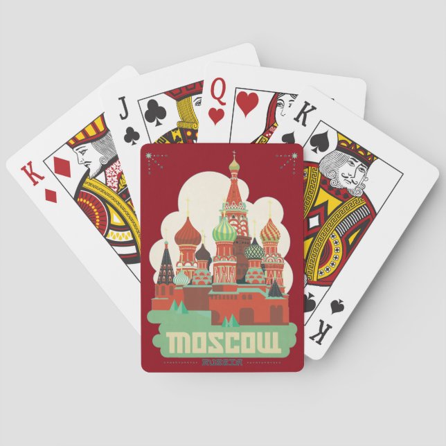 Moskau Russland Spielkarten (Rückseite)