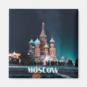 Moskau Russland St. Basils Kathedrale Magnet