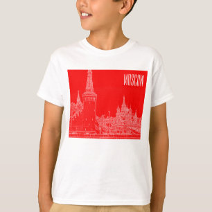 Moskau St Basil's Cathedral Roter Platz Sketch T-Shirt