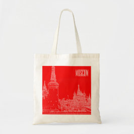 Moskau St Basil's Cathedral Roter Platz Sketch Tragetasche