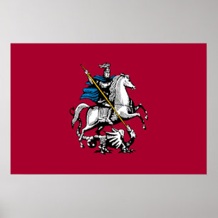 Moskau-Stadt Russland-Flaggensymbol-St- Poster