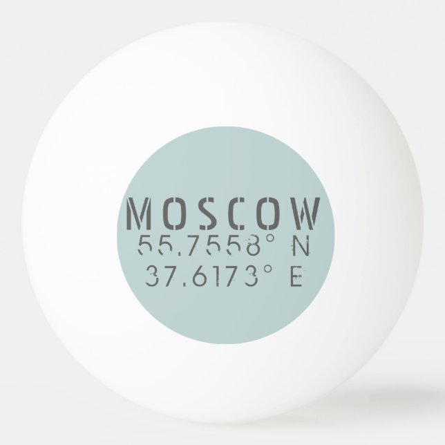 Moskauer Breitengrad Tischtennisball (Vorderseite)