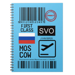 Moskauer Flughafen Notizblock