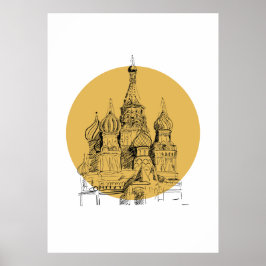 Moskauer Kathedrale Poster