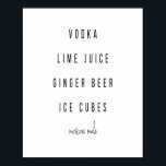 Moskauer Mule Cocktail Rezept Poster<br><div class="desc">Moskauer Mule Cocktail Rezept</div>