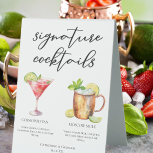 Moskauer Mule Signature Cocktails Menü Tischaufsteller