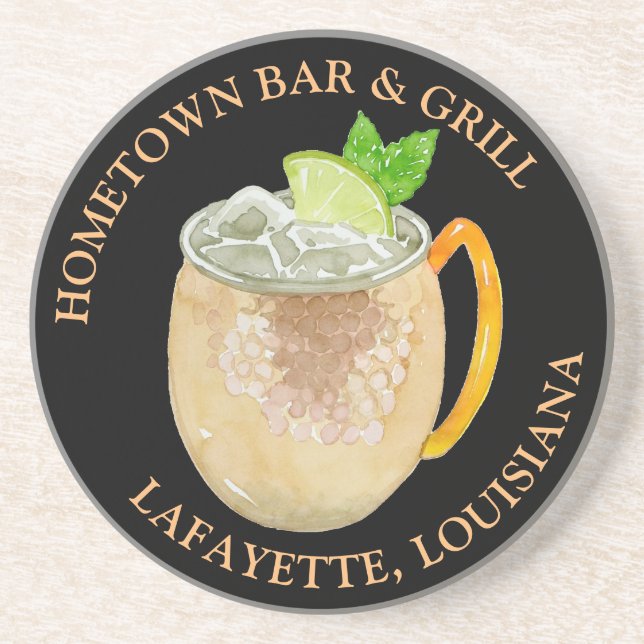 Moskauer Muschelcocktail Personalisiert Getränkeuntersetzer (Vorne)