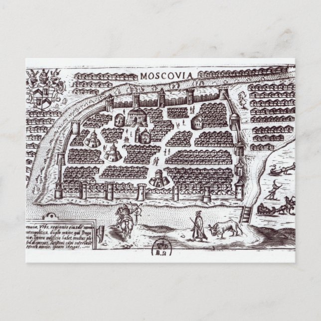 Moskauer Plan, 1628 Postkarte (Vorderseite)