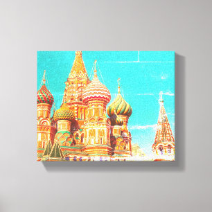 Moskauer Roter Platz St Basils Russland-Architektu Leinwanddruck