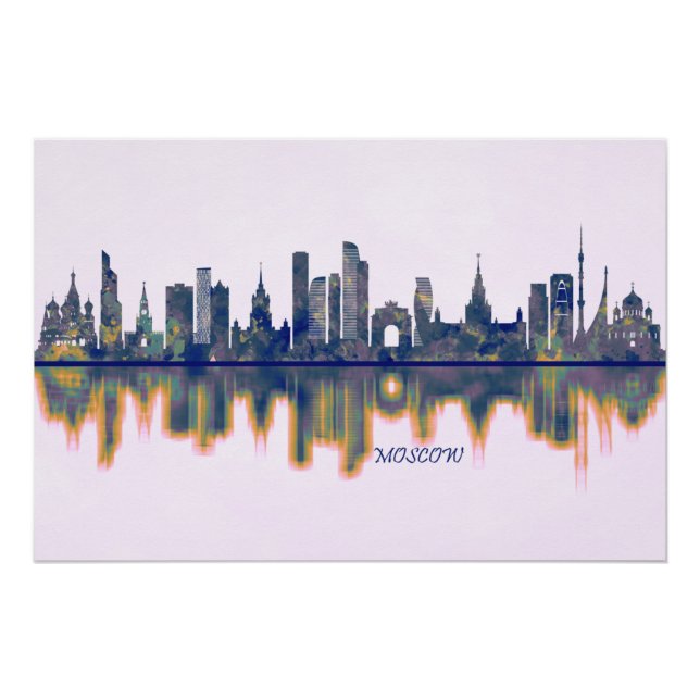 Moskauer Skyline Poster (Vorderseite)