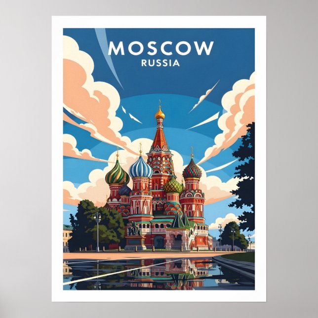 Moskaus Basilius-Kathedrale Poster (Vorne)