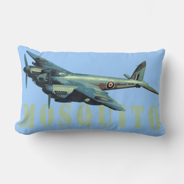 Moskito-Jagdbomber Lendenkissen (Vorderseite)