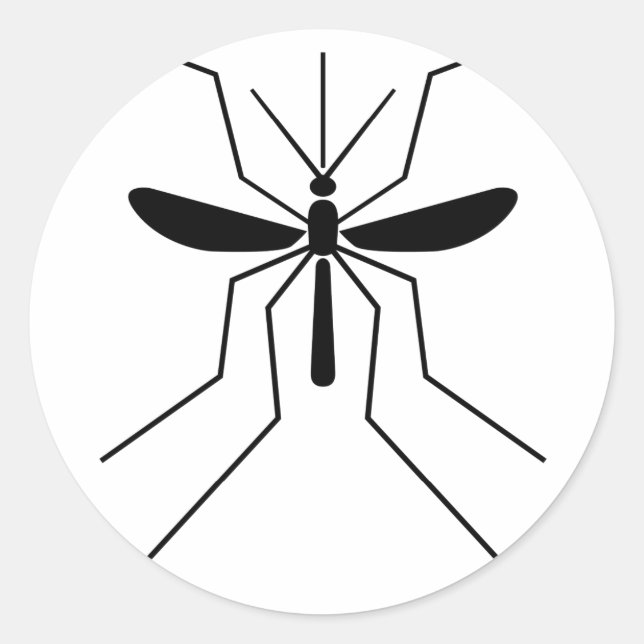 Moskito Runder Aufkleber (Vorderseite)