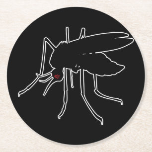 Moskitos Mosquito Marvae - Geek für Entomologie Runder Pappuntersetzer