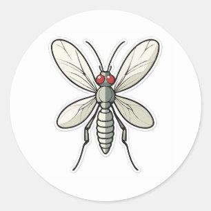 Moskitosticker - ein winziger, verführerischer Fre Runder Aufkleber