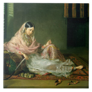 Moslemische Dame Reclining, 1789 (Öl auf Leinwand Fliese