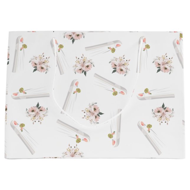Moslemische Hochzeitssacktasche für Rose und Braut Große Geschenktüte (Vorderseite)
