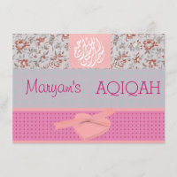 Moslemisches Babyrosa aqiqah islamisch