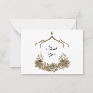 Mosquée Carte de remerciements à fleurs