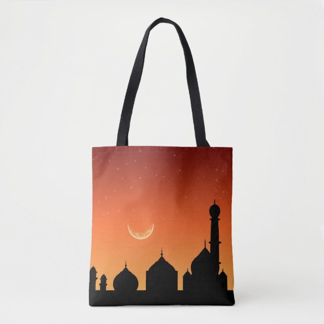 Mosquée Silhouette Ciel du soir - Sac fourre-tout (Devant)