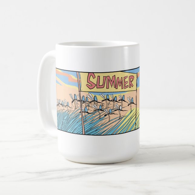 Mosquito Spaß Cartoon Kaffee Tasse (Vorderseite Links)