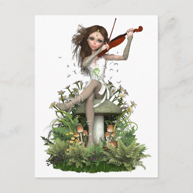 Moss Agate Fairy ~ Melody Postkarte (Vorderseite)