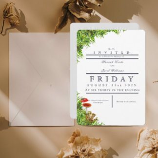 Moss & Champignons Faire-part de mariage Forêt Mag