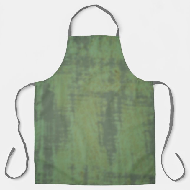 Moss Green Abstrakt Unisex Schürze von Detailwisse (Vorderseite)