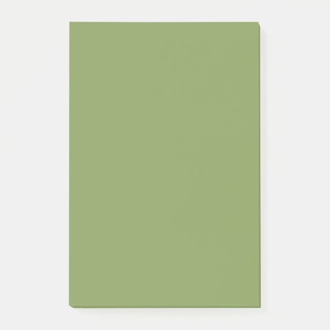 Moss Green Accent Background Color Anpassen Post-it Klebezettel (Vorderseite)