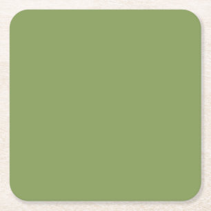 Moss Green Accent Background Color Anpassen Rechteckiger Pappuntersetzer