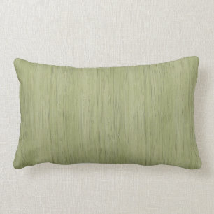 Moss Green Bambus Holzkörner Look Lendenkissen