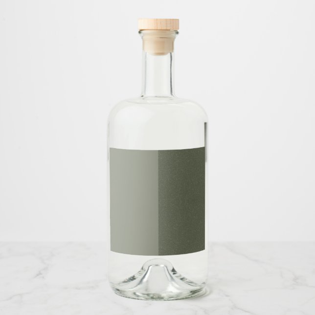 Moss Green Bottle Label - Lärm Textur Unterhalb Alkoholflaschenetikett (Vorderseite)