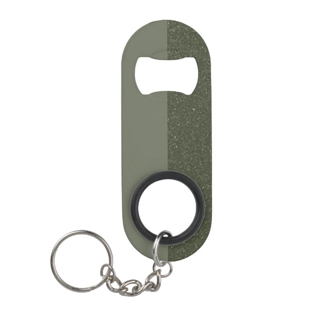Moss Green Bottle Opener mit Split Finish Custom Mini Flaschenöffner (Vorderseite)