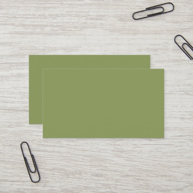 Moss Green Business Card Visitenkarte (Vorderseite/Rückseite Beispiel)
