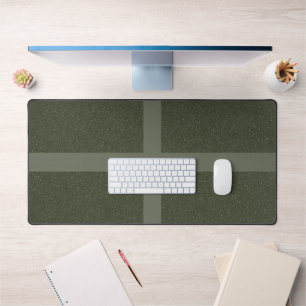 Moss Green Cross Design Schreibtisch Mat Custom Schreibtischunterlage