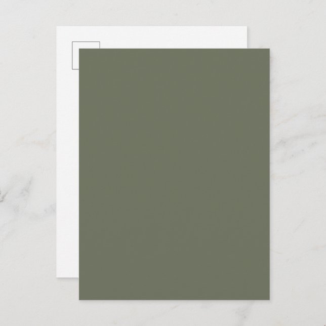 Moss Green Custom Einladung Postcard (Vorne/Hinten)