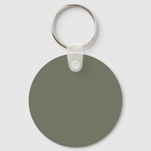 Moss Green Custom Round Schlüsselanhänger (Vorderseite)