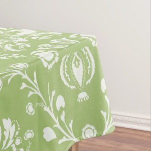 Moss Green Damask Tischdecke