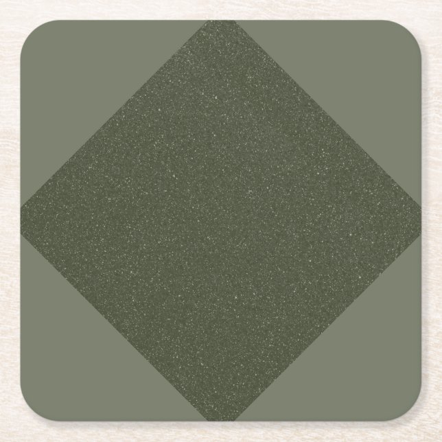 Moss Green Diamond Accent Paper Untersetzer (Vorderseite)