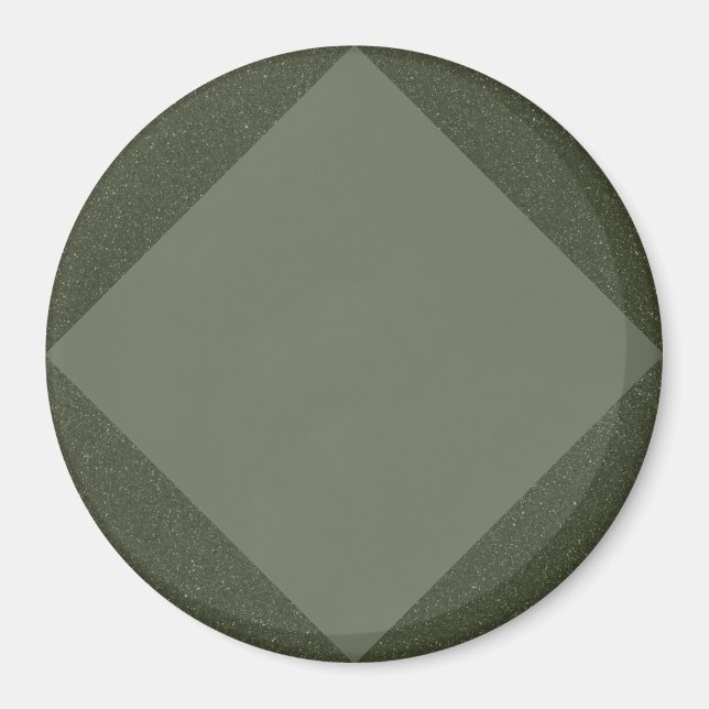 Moss Green Diamond Magnet mit Textur (Vorne)
