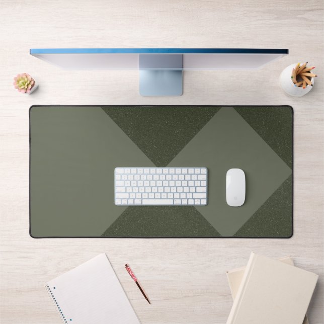 Moss Green Diamond Minimalistische Schreibtischmat Schreibtischunterlage (Büro 1)