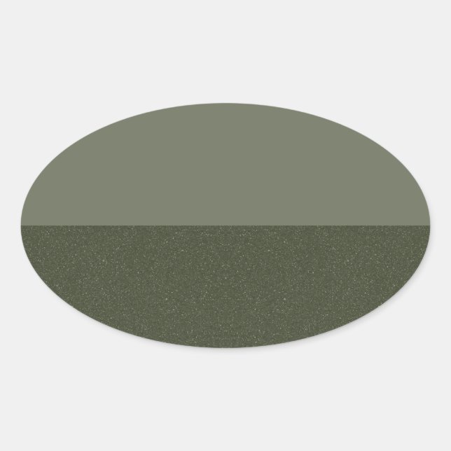 Moss Green Duo Oval Aufkleber - individuell einste (Vorderseite)