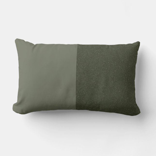 Moss Green Duo Pillow - Anpassbarer Akzent Lendenkissen (Vorderseite)