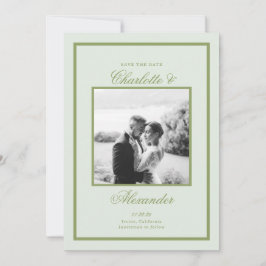 Moss Green Estate Wedding Save the Date Einladung