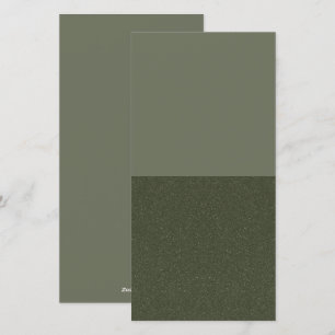 Moss Green Flat Holiday Card - Halbtextursplit Feiertagskarte