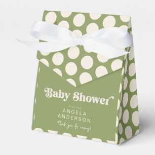 Moss Green Geometric Baby Dusche Vielen Dank Geschenkschachtel