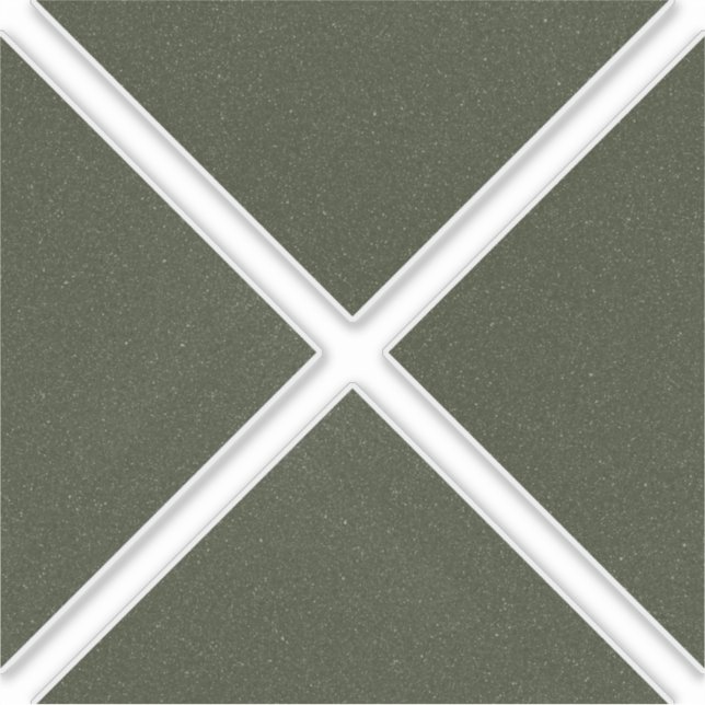 Moss Green Geometric X Vinyl Sticker (Vorderseite)